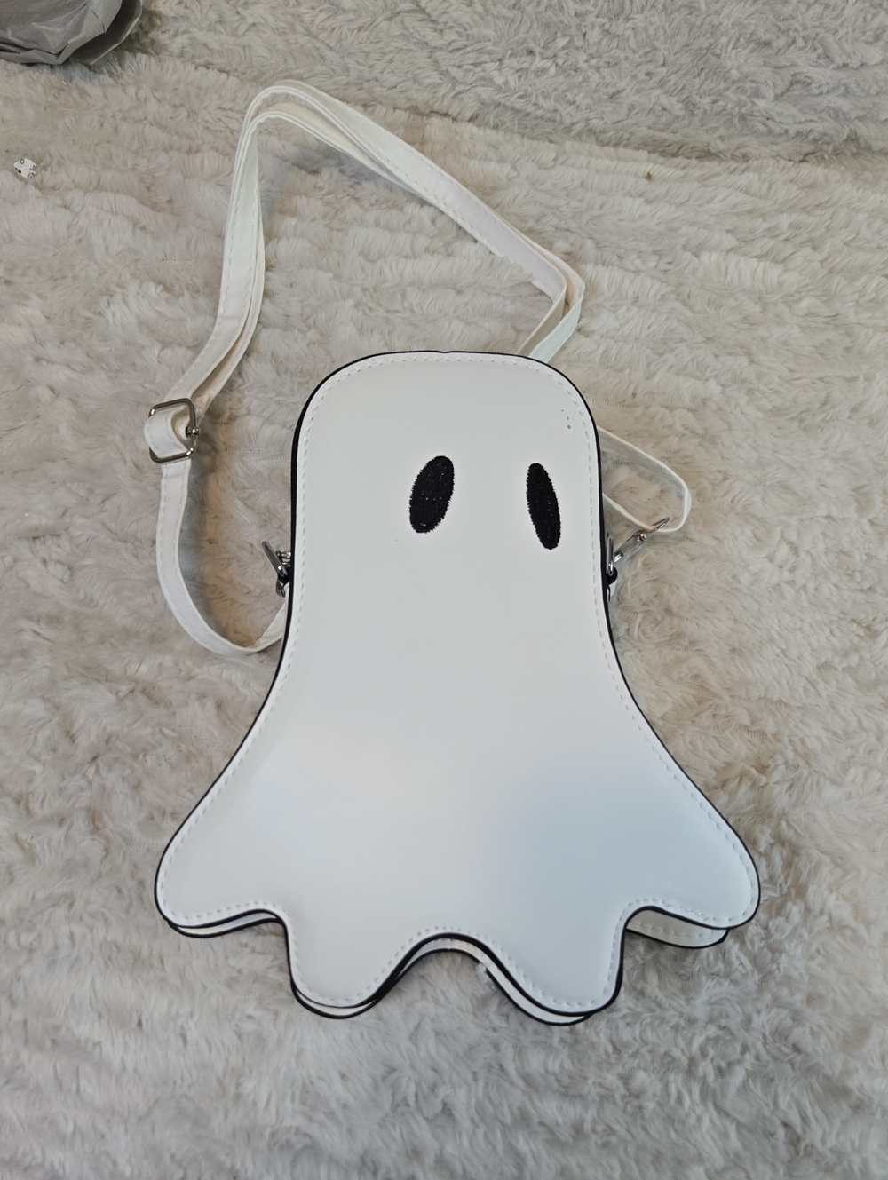 White Ghost Crossbody Bag for Kids - Fun Ghost Purse